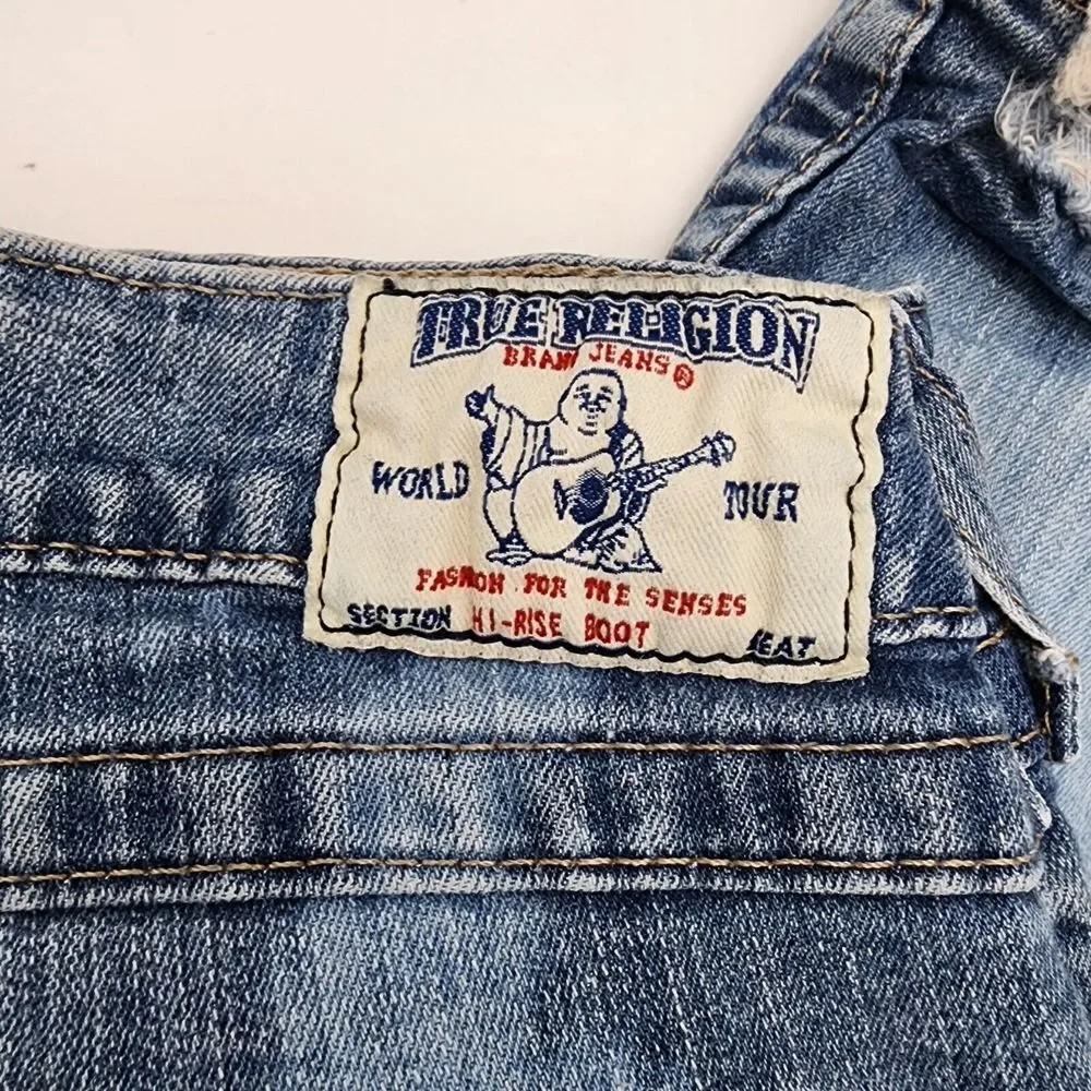 True Religion Women's HI-Rise Boot Cut Jean's Size 32 x 32 Blue SEE PICTURES - Picture 11 of 12